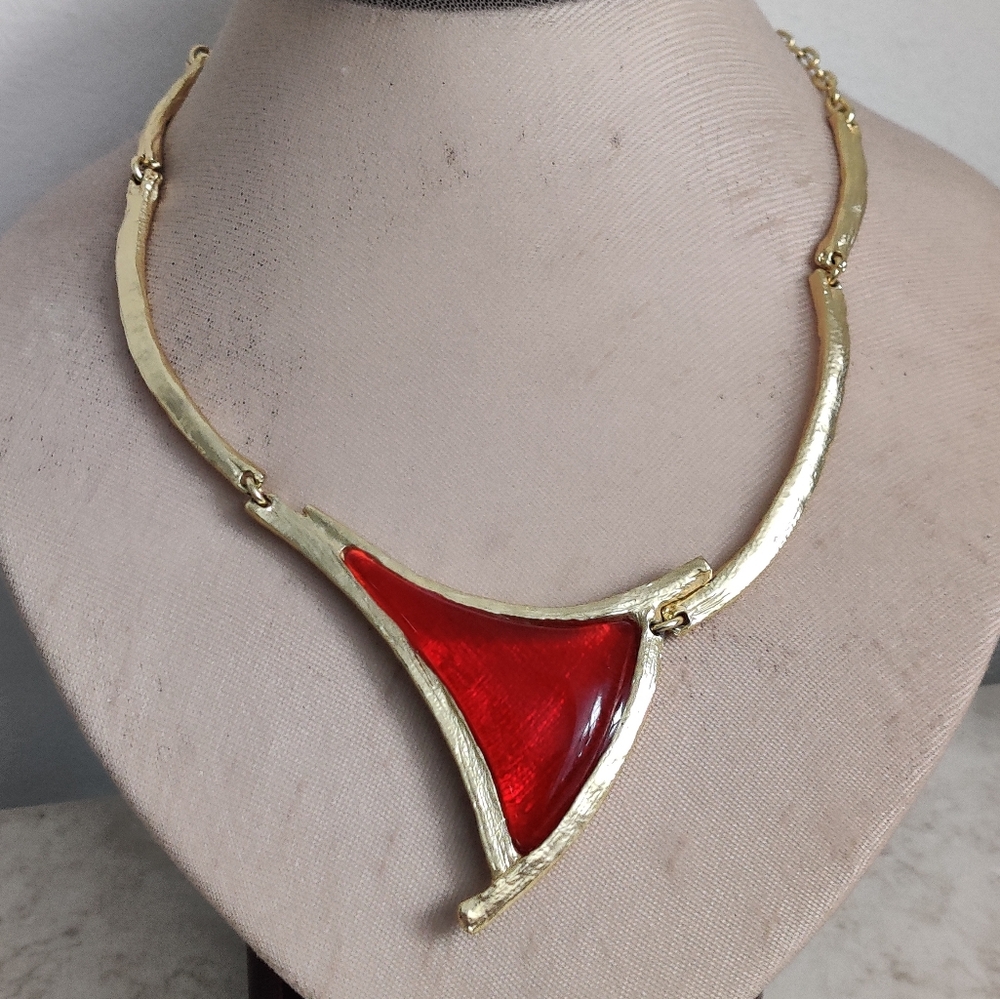 Vintage Designer Dolce Vita Paris Modernist Necklace